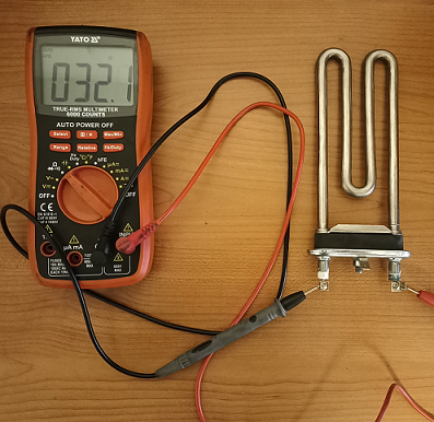 naprawa pralek Bemowo mierzenie rezystancji grzałki