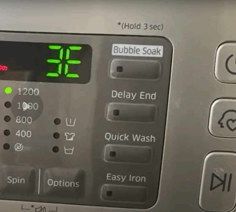 Błąd E3 (3E) pralki Samsung – diagnostyka Serwis Bielany