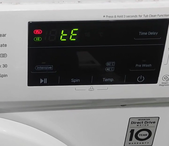 Błąd tE w pralce LG – diagnoza serwis pralek na Bemowie