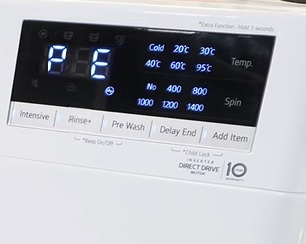 Błąd PE w pralce LG – problem z presostatem- Naprawa pralki Bielany