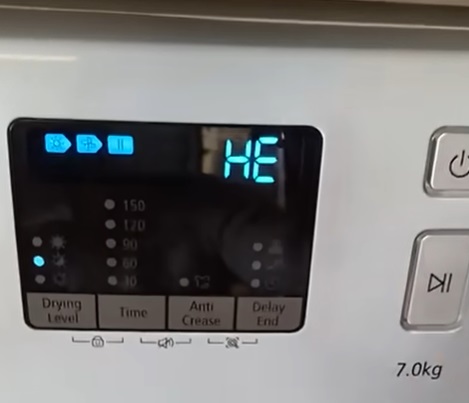 Bemowski serwis pralek – błąd HE na wyświetlaczu (Samsung)