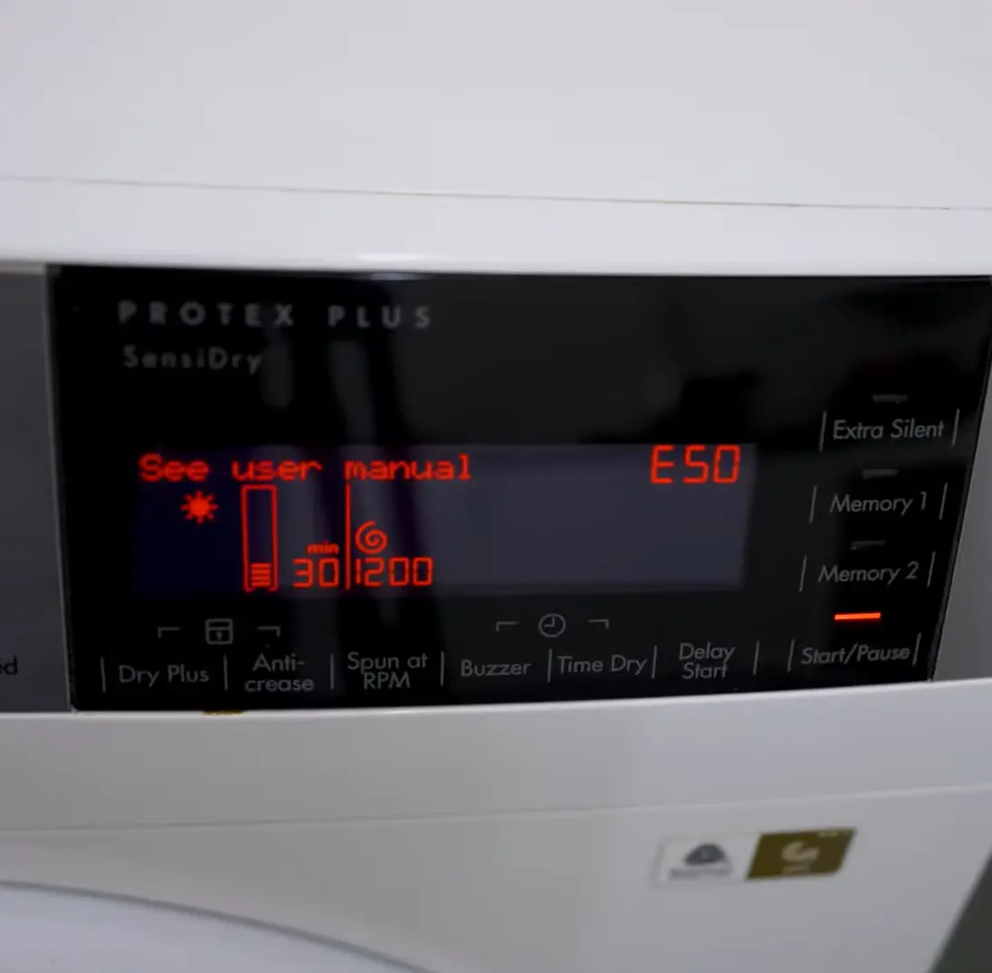 Błąd E50 w pralce Electrolux – diagnostyka Naprawa Wola