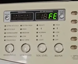 Błąd FE w pralce LG – przepełnienie zbiornika i serwis pralek Bemowo